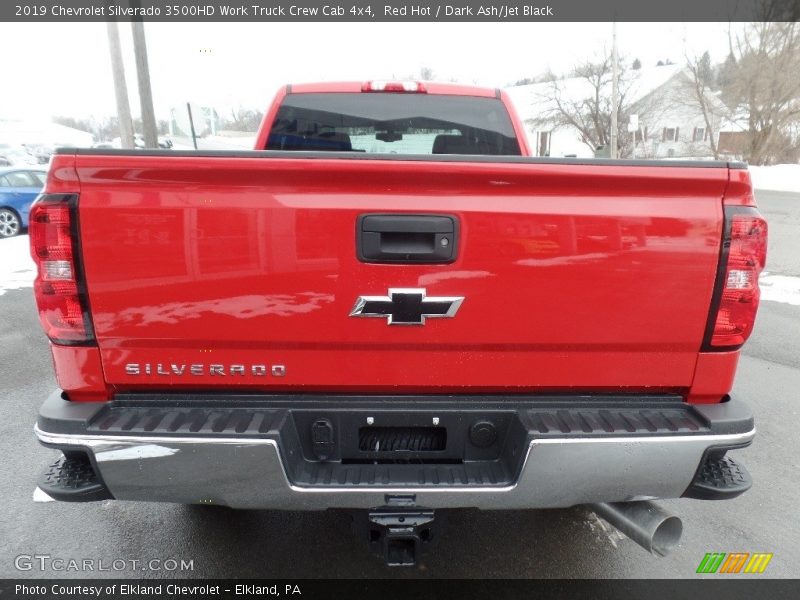 Red Hot / Dark Ash/Jet Black 2019 Chevrolet Silverado 3500HD Work Truck Crew Cab 4x4