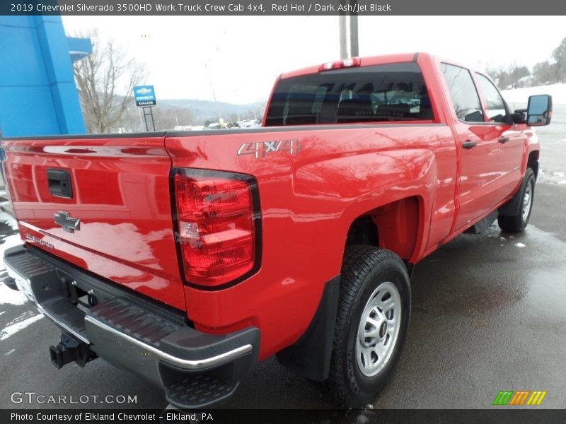 Red Hot / Dark Ash/Jet Black 2019 Chevrolet Silverado 3500HD Work Truck Crew Cab 4x4