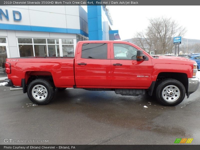 Red Hot / Dark Ash/Jet Black 2019 Chevrolet Silverado 3500HD Work Truck Crew Cab 4x4