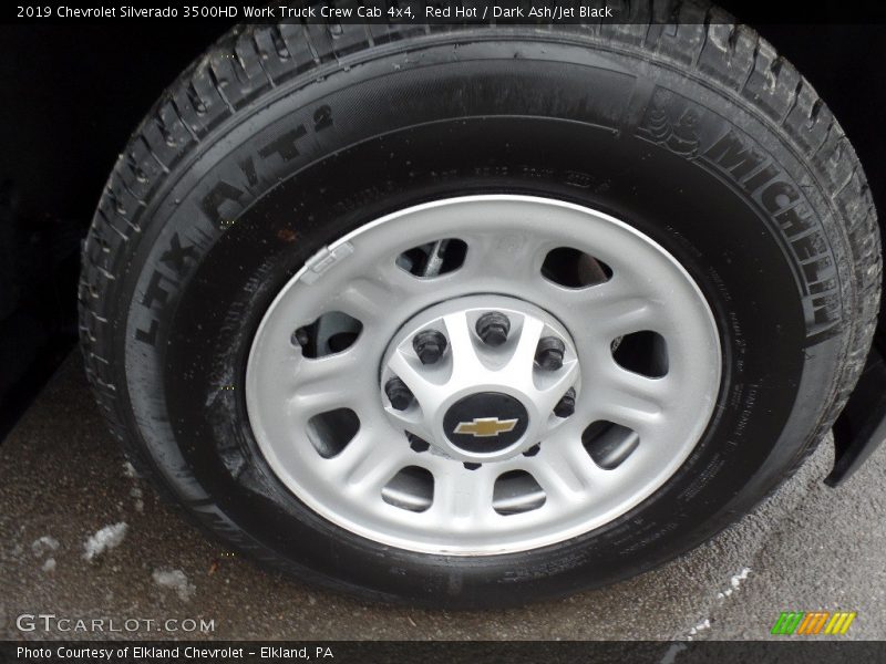 Red Hot / Dark Ash/Jet Black 2019 Chevrolet Silverado 3500HD Work Truck Crew Cab 4x4