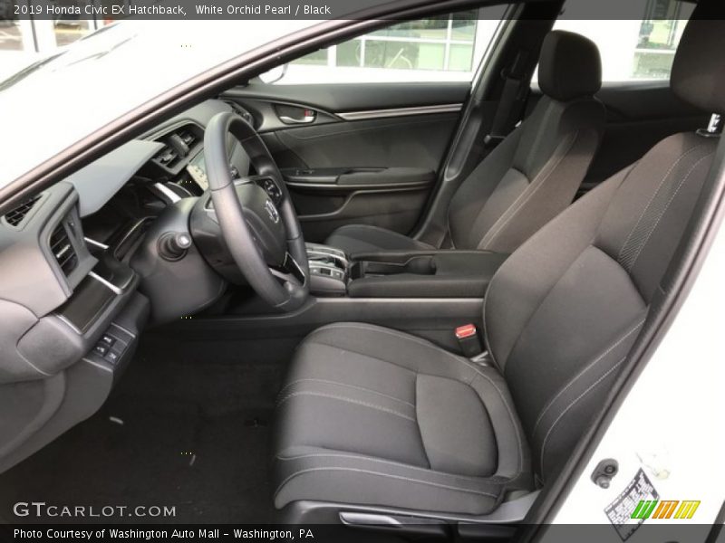 White Orchid Pearl / Black 2019 Honda Civic EX Hatchback