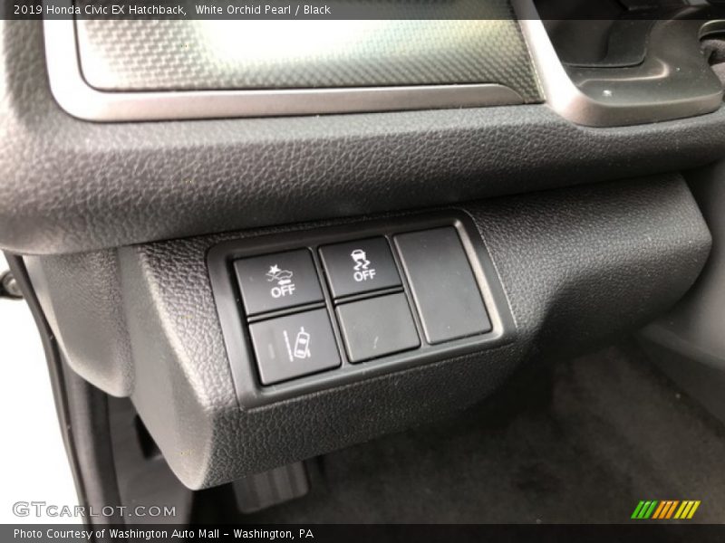 White Orchid Pearl / Black 2019 Honda Civic EX Hatchback