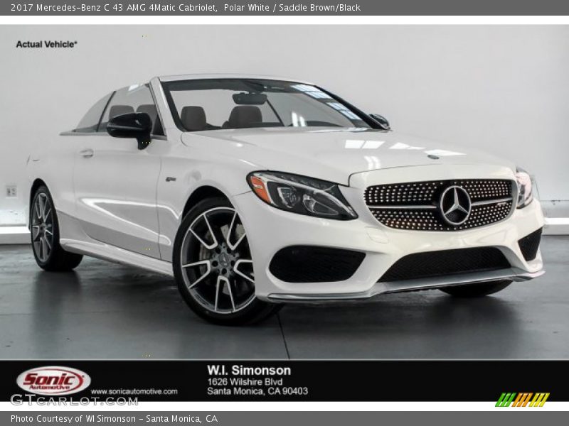 Polar White / Saddle Brown/Black 2017 Mercedes-Benz C 43 AMG 4Matic Cabriolet