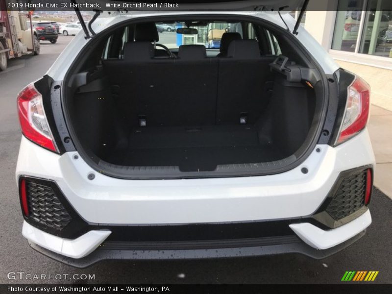 White Orchid Pearl / Black 2019 Honda Civic EX Hatchback