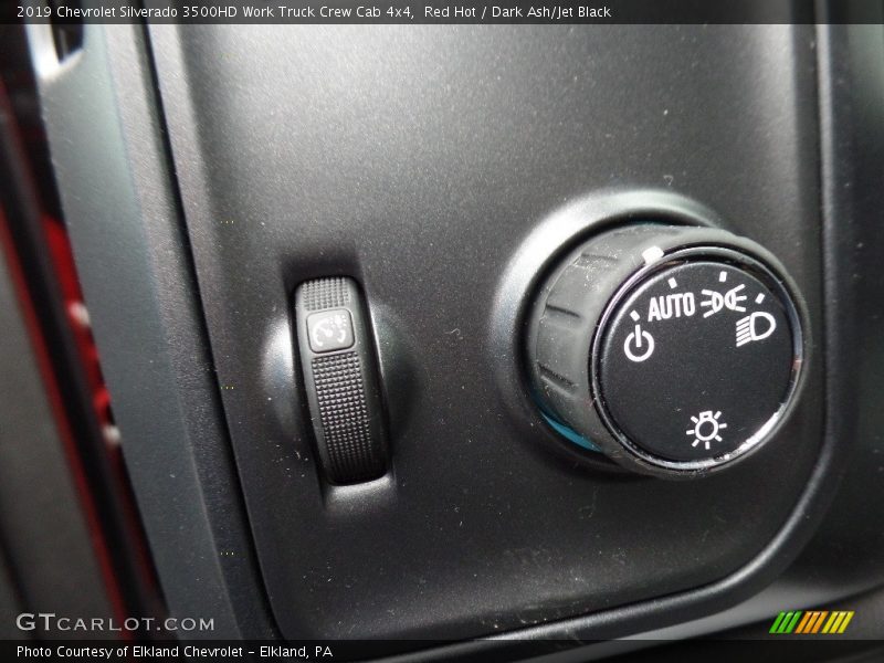 Red Hot / Dark Ash/Jet Black 2019 Chevrolet Silverado 3500HD Work Truck Crew Cab 4x4