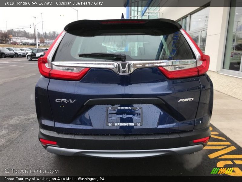 Obsidian Blue Pearl / Gray 2019 Honda CR-V LX AWD