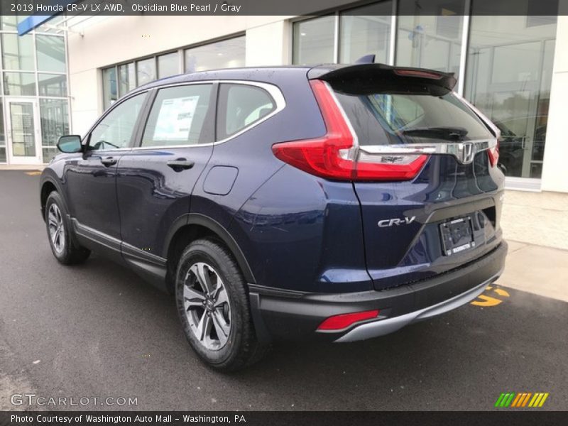 Obsidian Blue Pearl / Gray 2019 Honda CR-V LX AWD