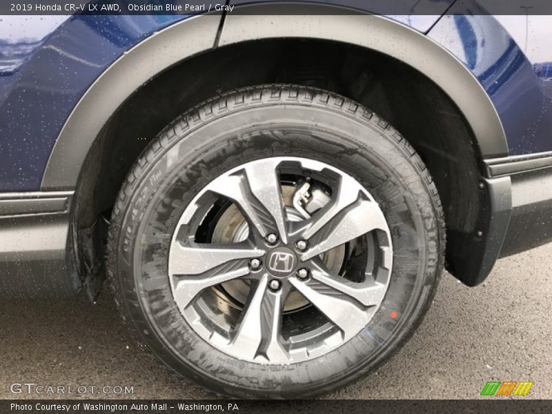 Obsidian Blue Pearl / Gray 2019 Honda CR-V LX AWD