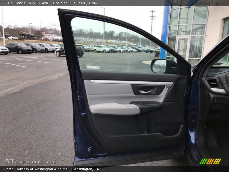 Obsidian Blue Pearl / Gray 2019 Honda CR-V LX AWD