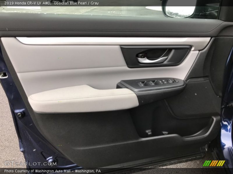 Obsidian Blue Pearl / Gray 2019 Honda CR-V LX AWD