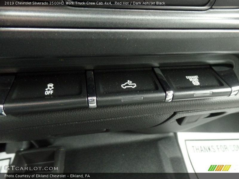 Red Hot / Dark Ash/Jet Black 2019 Chevrolet Silverado 3500HD Work Truck Crew Cab 4x4