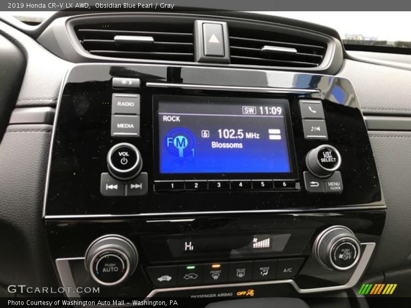 Obsidian Blue Pearl / Gray 2019 Honda CR-V LX AWD