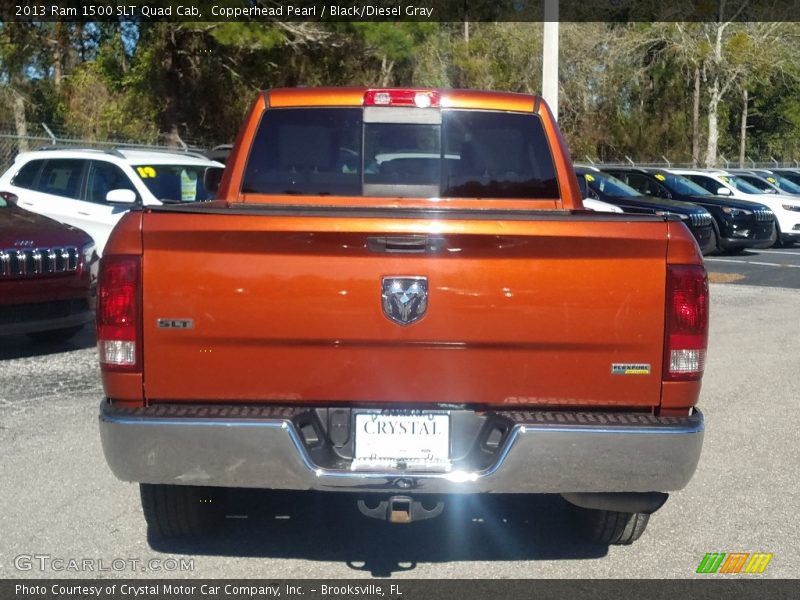 Copperhead Pearl / Black/Diesel Gray 2013 Ram 1500 SLT Quad Cab