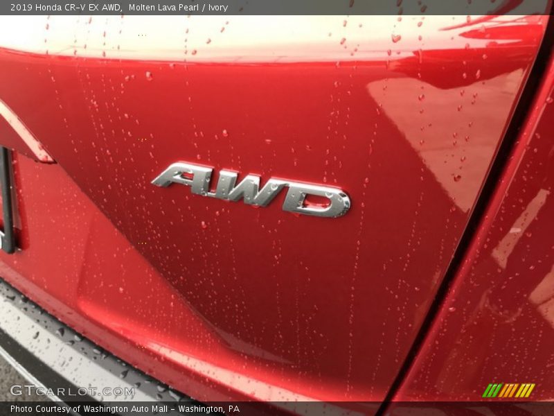 Molten Lava Pearl / Ivory 2019 Honda CR-V EX AWD