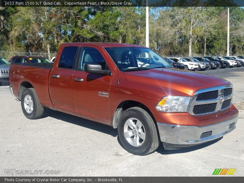 Copperhead Pearl / Black/Diesel Gray 2013 Ram 1500 SLT Quad Cab