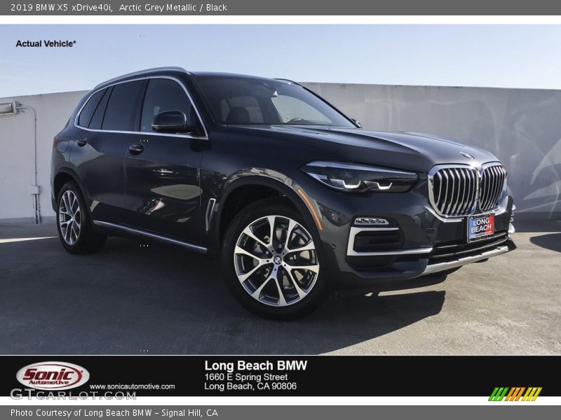 Arctic Grey Metallic / Black 2019 BMW X5 xDrive40i