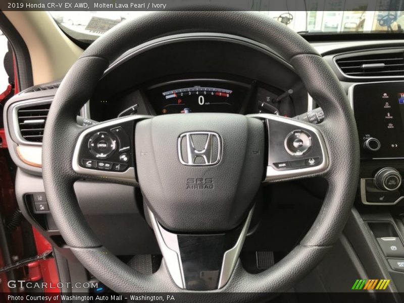 Molten Lava Pearl / Ivory 2019 Honda CR-V EX AWD