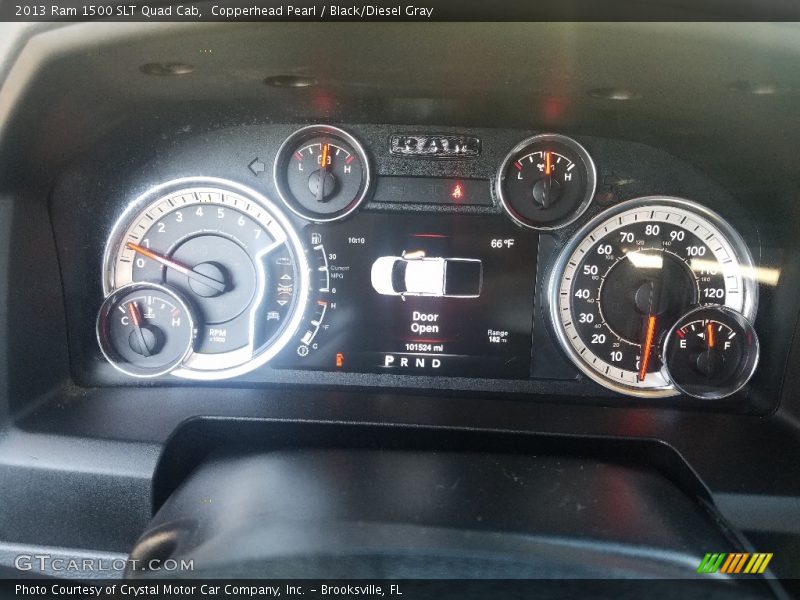 Copperhead Pearl / Black/Diesel Gray 2013 Ram 1500 SLT Quad Cab