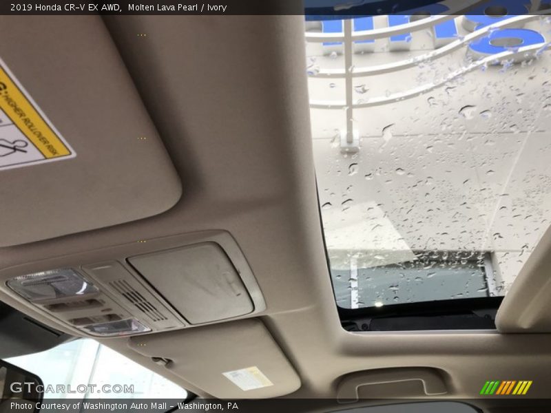 Molten Lava Pearl / Ivory 2019 Honda CR-V EX AWD