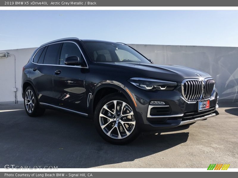 Arctic Grey Metallic / Black 2019 BMW X5 xDrive40i
