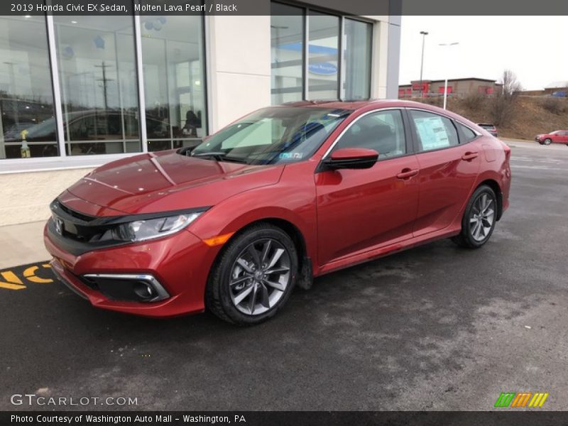 Front 3/4 View of 2019 Civic EX Sedan