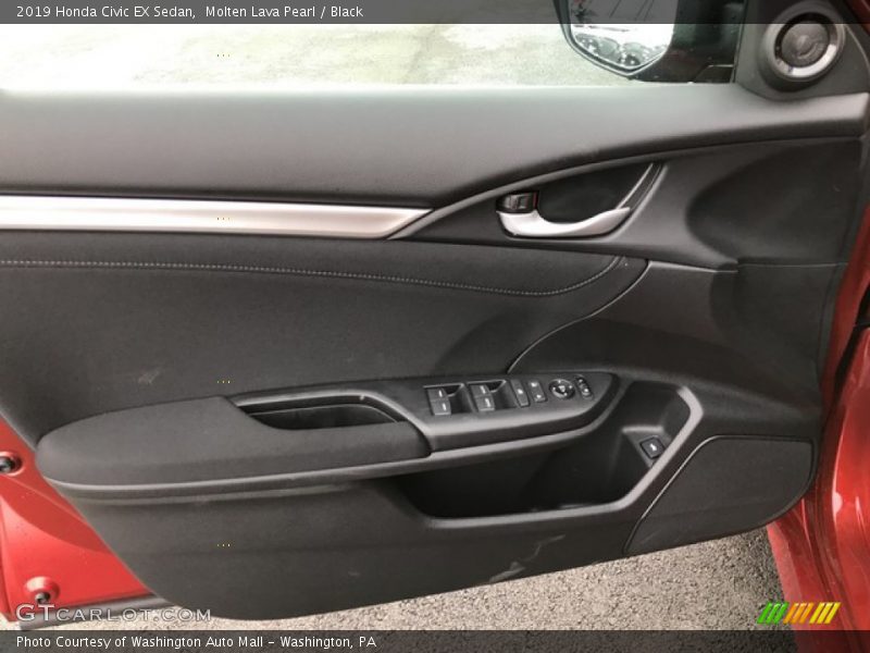 Molten Lava Pearl / Black 2019 Honda Civic EX Sedan