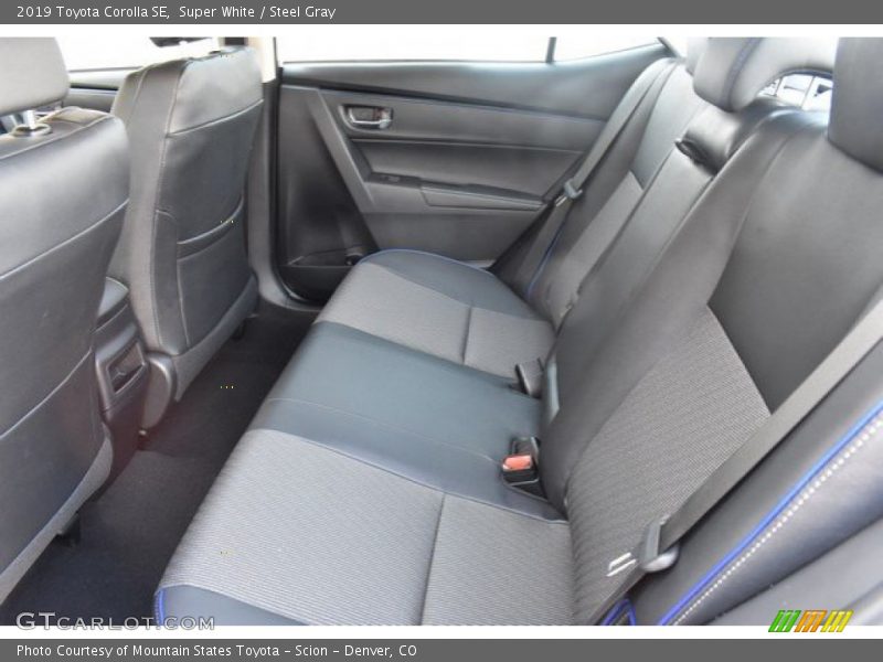 Super White / Steel Gray 2019 Toyota Corolla SE