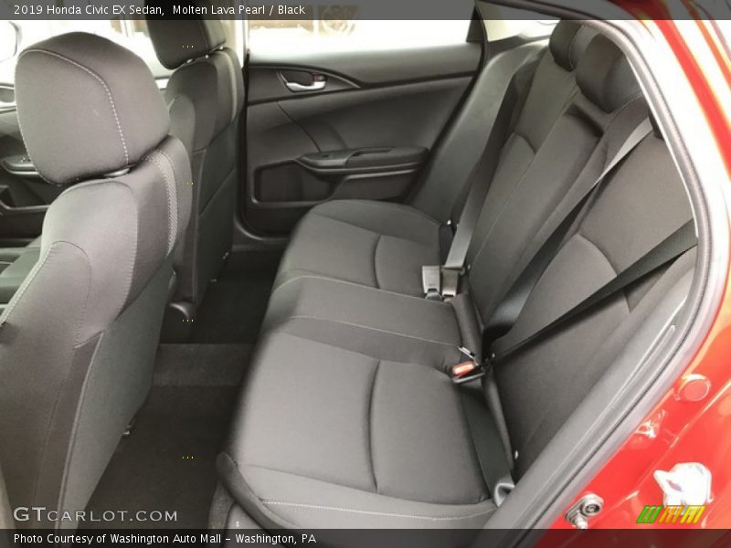 Molten Lava Pearl / Black 2019 Honda Civic EX Sedan