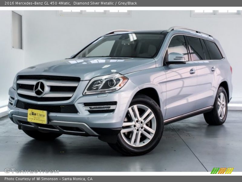 Diamond Silver Metallic / Grey/Black 2016 Mercedes-Benz GL 450 4Matic