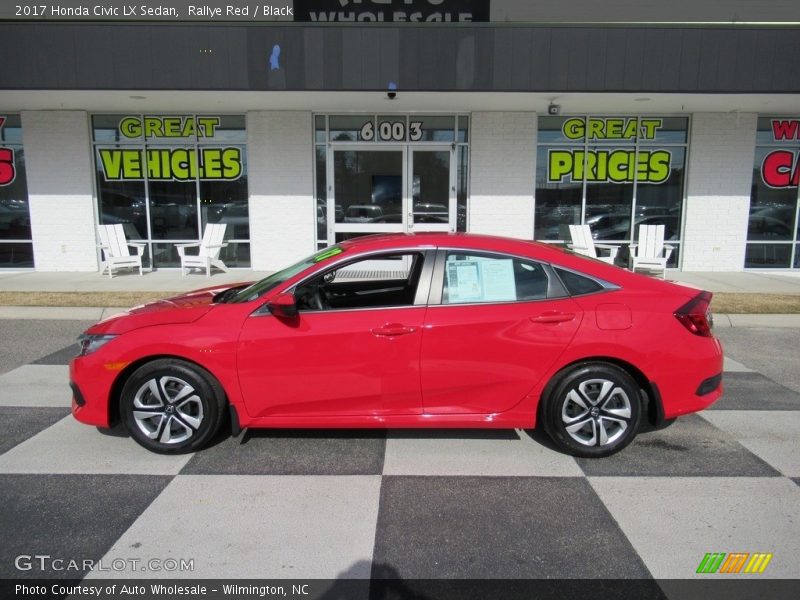 Rallye Red / Black 2017 Honda Civic LX Sedan