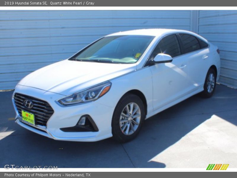 Quartz White Pearl / Gray 2019 Hyundai Sonata SE