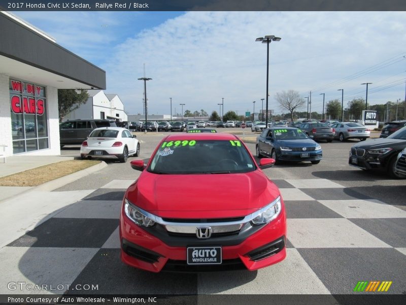 Rallye Red / Black 2017 Honda Civic LX Sedan