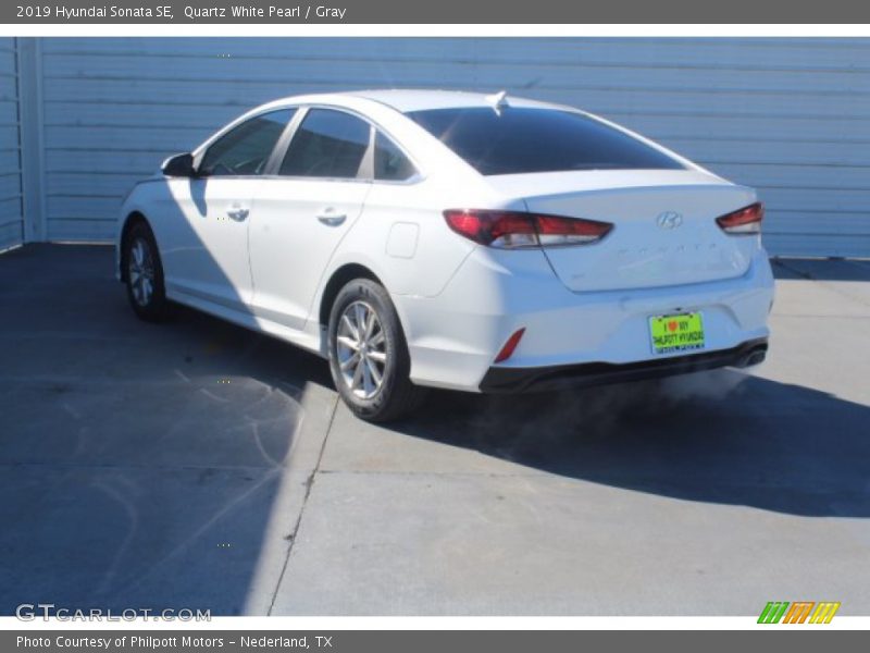 Quartz White Pearl / Gray 2019 Hyundai Sonata SE