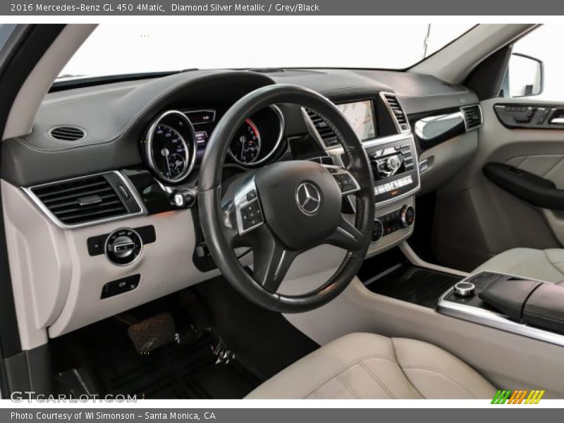 Diamond Silver Metallic / Grey/Black 2016 Mercedes-Benz GL 450 4Matic