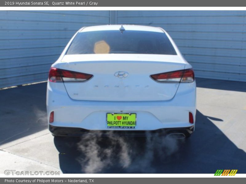 Quartz White Pearl / Gray 2019 Hyundai Sonata SE
