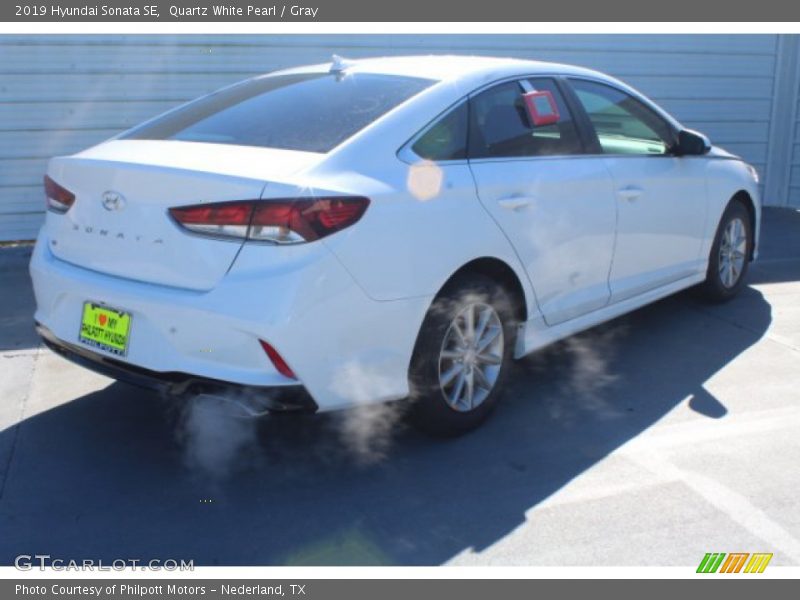 Quartz White Pearl / Gray 2019 Hyundai Sonata SE