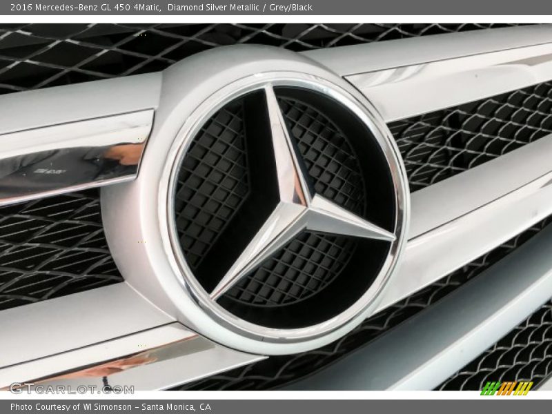 Diamond Silver Metallic / Grey/Black 2016 Mercedes-Benz GL 450 4Matic