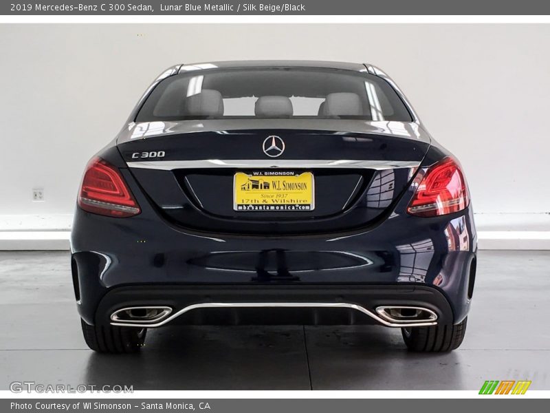 Lunar Blue Metallic / Silk Beige/Black 2019 Mercedes-Benz C 300 Sedan