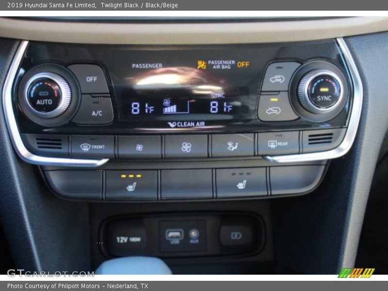 Twilight Black / Black/Beige 2019 Hyundai Santa Fe Limited