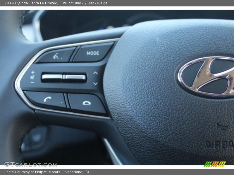 Twilight Black / Black/Beige 2019 Hyundai Santa Fe Limited