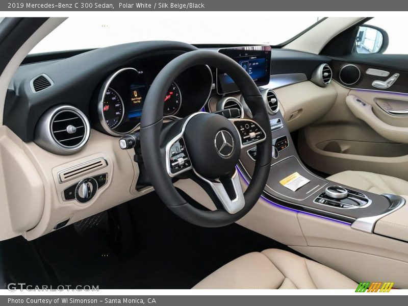 Polar White / Silk Beige/Black 2019 Mercedes-Benz C 300 Sedan