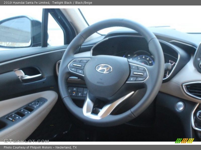 Twilight Black / Black/Beige 2019 Hyundai Santa Fe Limited