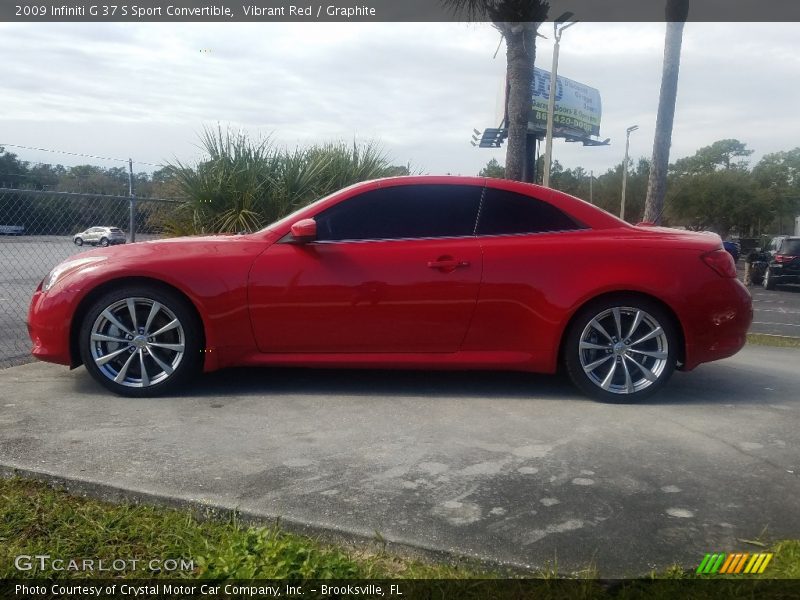 Vibrant Red / Graphite 2009 Infiniti G 37 S Sport Convertible