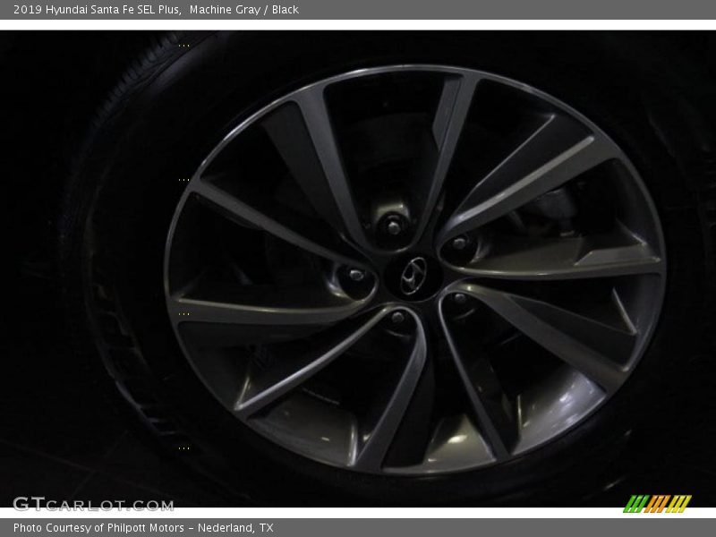 Machine Gray / Black 2019 Hyundai Santa Fe SEL Plus