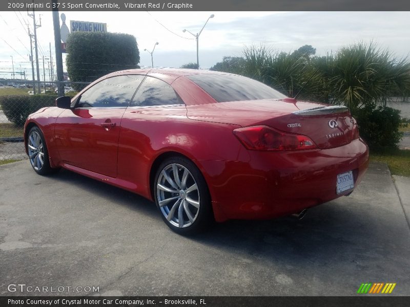Vibrant Red / Graphite 2009 Infiniti G 37 S Sport Convertible