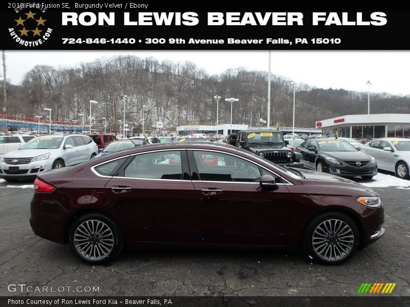 Burgundy Velvet / Ebony 2018 Ford Fusion SE