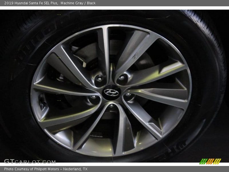 Machine Gray / Black 2019 Hyundai Santa Fe SEL Plus
