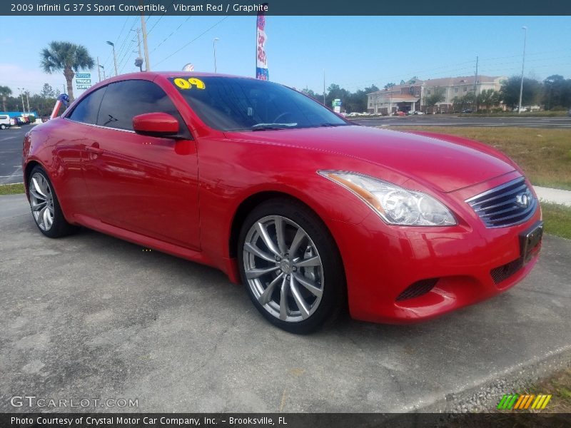 Vibrant Red / Graphite 2009 Infiniti G 37 S Sport Convertible