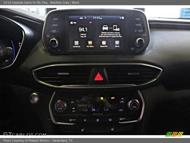 Machine Gray / Black 2019 Hyundai Santa Fe SEL Plus