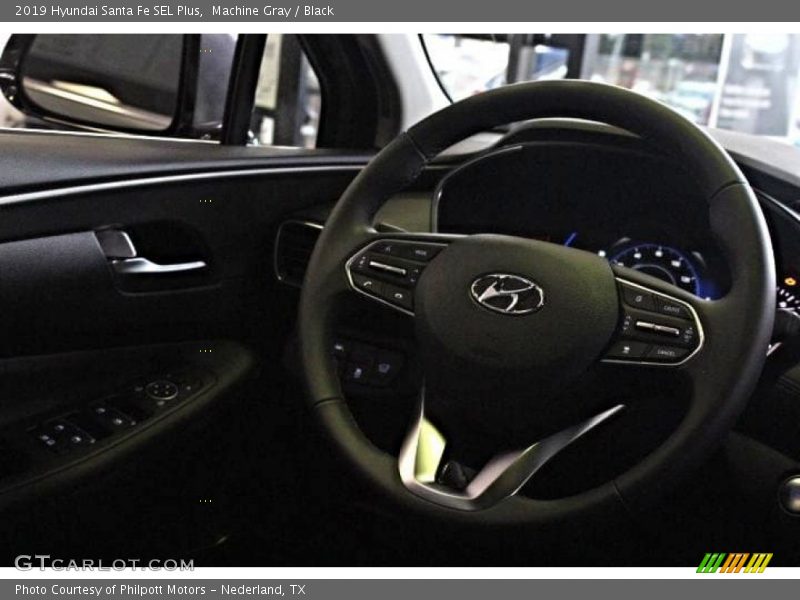 Machine Gray / Black 2019 Hyundai Santa Fe SEL Plus